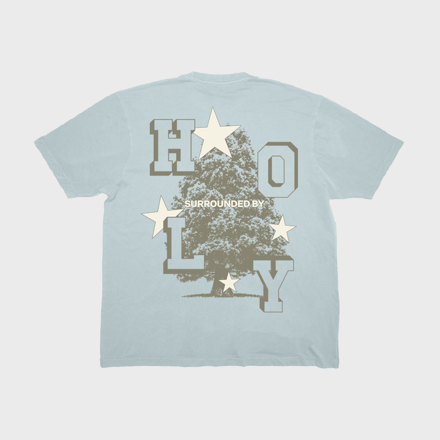 SURROUNDED BY HOLY TEE, SEA FOAM GREEN