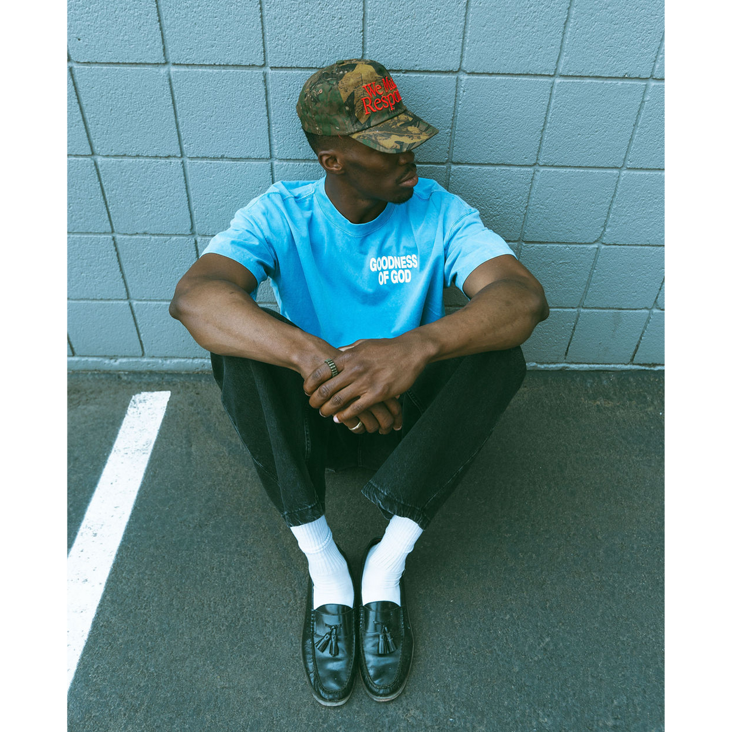 Goodness of God Blue Tee