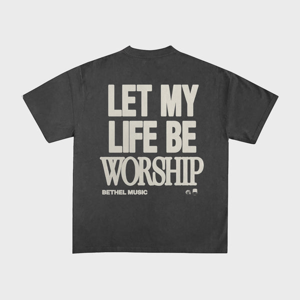 LET MY LIFE BE WORSHIP TEE, PEPPER